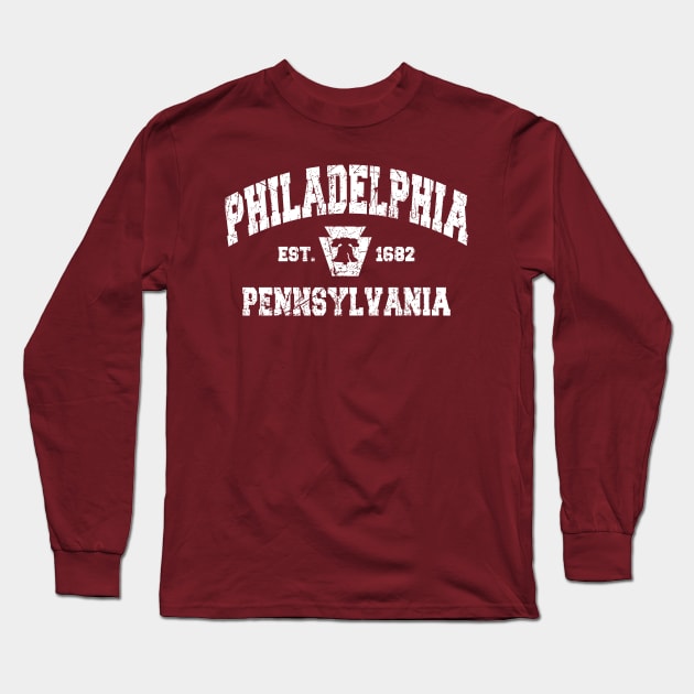 Vintage Philadelphia PA Liberty Bell Keystone State Classic Long Sleeve T-Shirt by TeeCreations